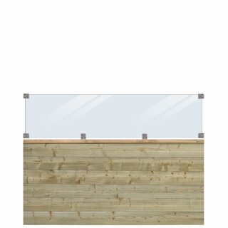 PLUS Plank Profil-Zaun inkl. Glas