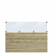 PLUS Plank Profil-Zaun inkl. Glas