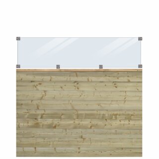PLUS Plank Profil-Zaun inkl. Glas