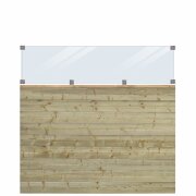 PLUS Plank Profil-Zaun inkl. Glas