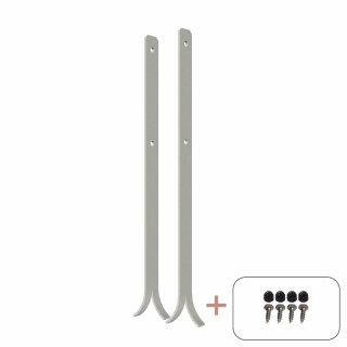 PLUS Universal Pfostenfuß 4×60 cm, feuerverzinkt inkl. Schrauben und Schutzkappen