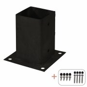 PLUS Cubic Pfostenfuss feuerverzinkt inkl. Schrauben und...