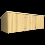 PLUS Nordic Multi Gartenhaus14 m2 - 3 Modulen - geschlossener Fassade Inkl. Dachpappe u. Aluleisten