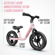 BERG Laufrad MOOV 10 Blush Pink ab 2 Jahre