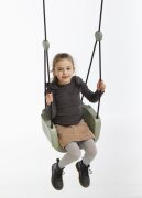 Dice Klettergerüst Zubehör Kunststoff Babyschaukel 3 in 1 Schaukel grün/hellgrün (Pastellfarbe) passend zu Berg PlayBase