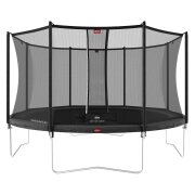 BERG Trampolin rund 380 cm grau mit Sicherheitsnetz...