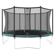 BERG Trampolin rund 430 cm grün mit Sicherheitsnetz...