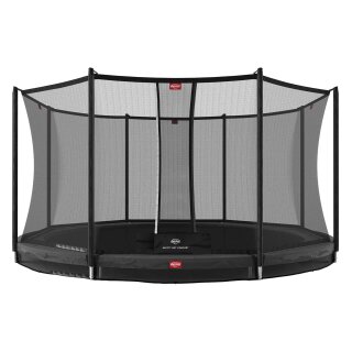 BERG Trampolin Favorit InGround 380 Grey + Sicherheitsnetz Comfort Airflow