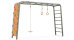 BERG PlayBase 3-in-1 Klettergerüst Large Schwarz & Grün inkl. Untertassenschaukel, Turnringe und Kletterwand